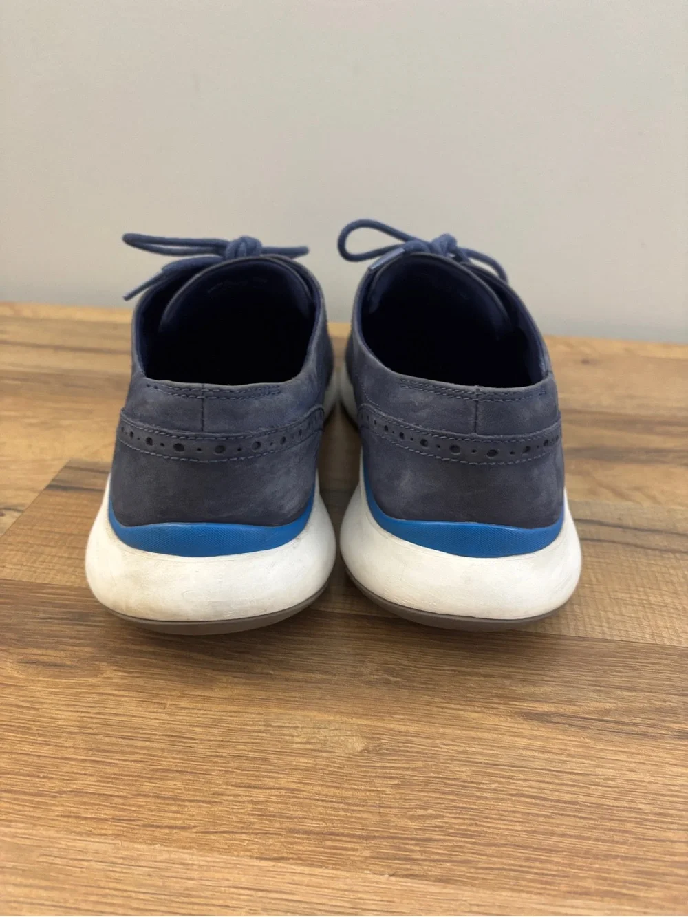 Cole Haan Zero Grand Troy Leather Wingtip Oxford Blue Men’s